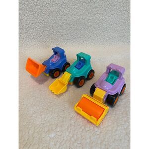 Toddler Toy Lot of‎ 3 Construction Equipment Trucks Unbranded Plastic Friction